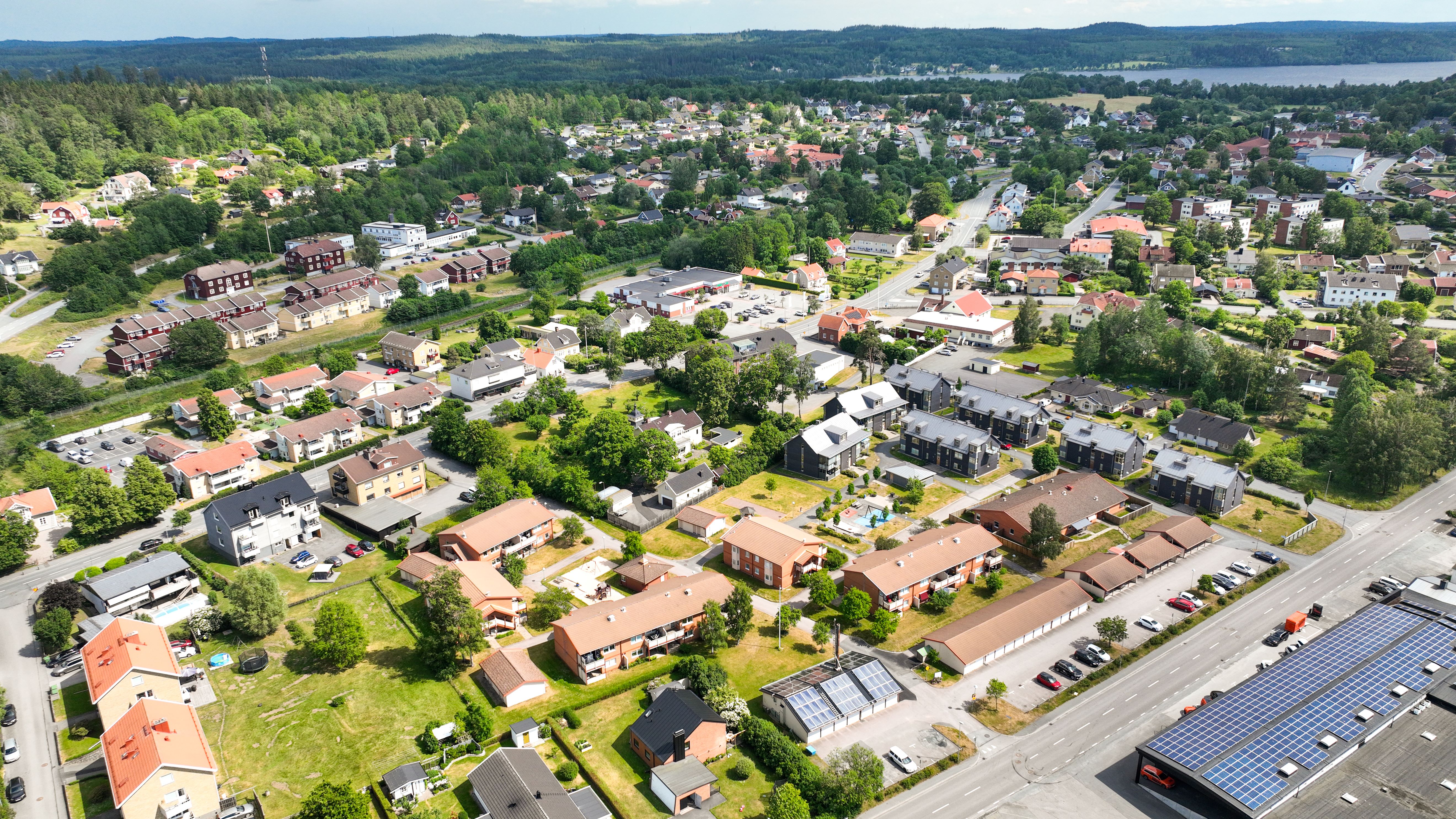 Flygfoto över Tenhult.